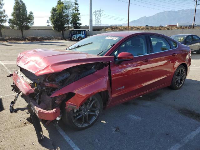 3FA6P0LUXJR274558 - 2018 FORD FUSION SE HYBRID BURGUNDY photo 1