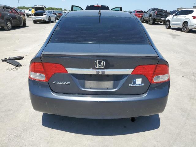 JHMFA36279S012776 - 2009 HONDA CIVIC HYBRID BLUE photo 6