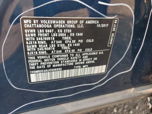 1V2MR2CA5JC538330 - 2018 VOLKSWAGEN ATLAS SEL Mavi foto 13
