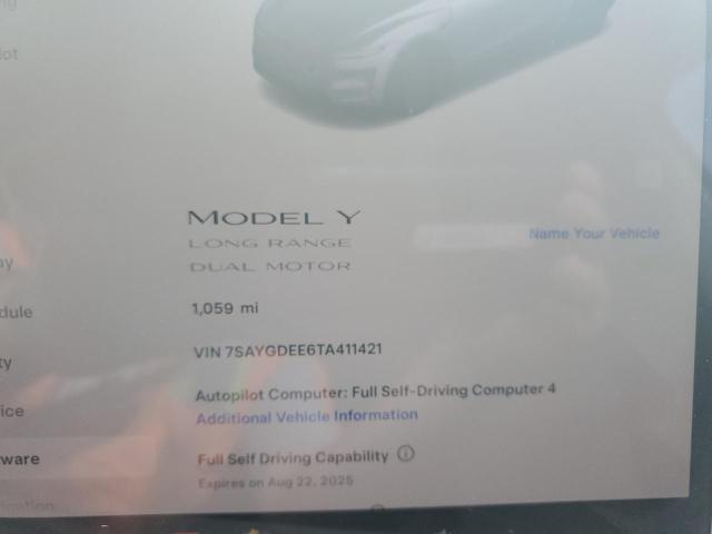 7SAYGDEE6TA411421 - 2026 TESLA MODEL Y رمادي صورة 9