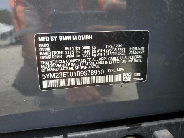 5YM23ET01R9S78950 - 2024 BMW X6 M COMPETITION GRAY photo 13