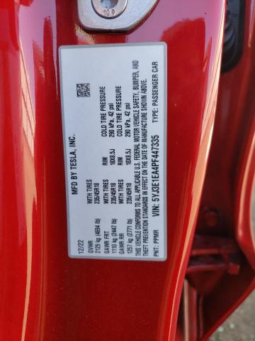 5YJ3E1EA4PF447335 - 2023 TESLA MODEL 3 RED photo 13