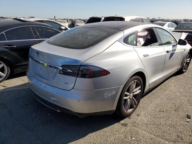 5YJSA1H10FF080421 - 2015 TESLA MODEL S 85 SILVER photo 3