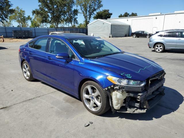 3FA6P0H76GR166465 - 2016 FORD FUSION SE BLUE photo 4