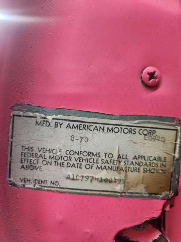 A1C797H100491 - 1971 AMERICAN MOTORS JAVELIN PINK photo 10