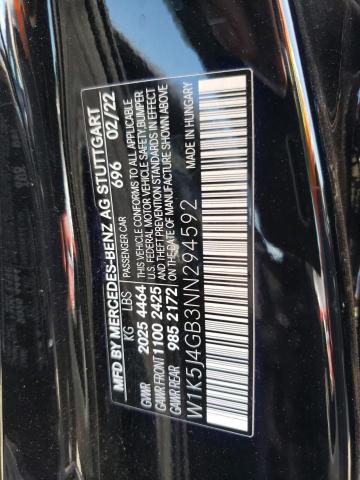 W1K5J4GB3NN294592 - 2022 MERCEDES-BENZ CLA 250 BLACK photo 12