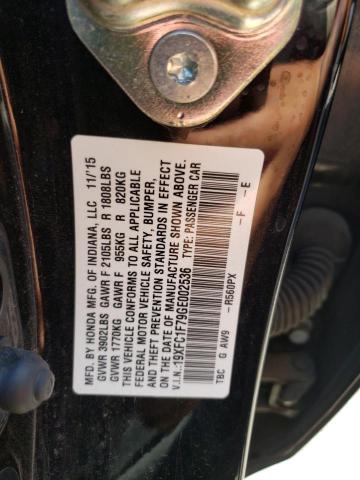 19XFC1F79GE002536 - 2016 HONDA CIVIC EXL 黑色 照片 12