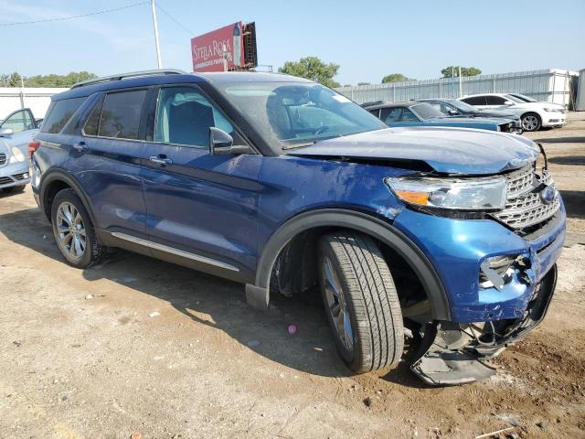 1FMSK8FH0MGA85204 - 2021 FORD EXPLORER LIMITED 蓝色 照片 4
