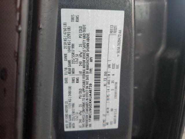 1FMCU9GDXKUA48739 - 2019 FORD ESCAPE SE Boz foto 14