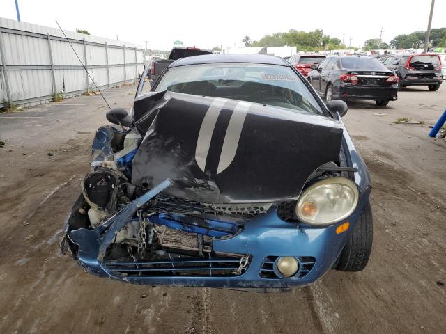 1B3ES56CX5D206751 - 2005 DODGE NEON SXT BLUE photo 5