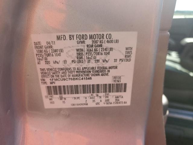 1FMCU9C76BKC41546 - 2011 FORD ESCAPE XLS SILVER photo 12