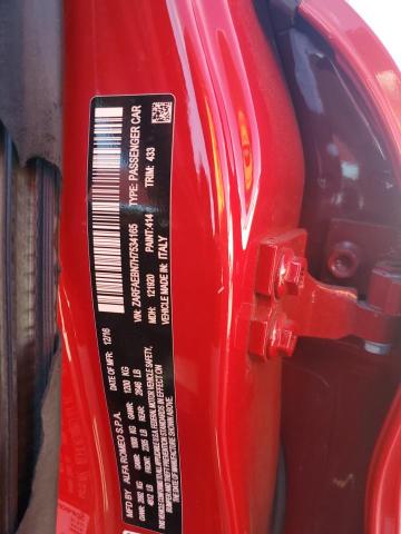 ZARFAEBN7H7534165 - 2017 ALFA ROMEO GIULIA RED photo 12