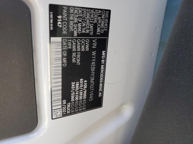 W1Y4EBHY3MT071945 - 2021 MERCEDES-BENZ SPRINTER 2500 WHITE photo 13