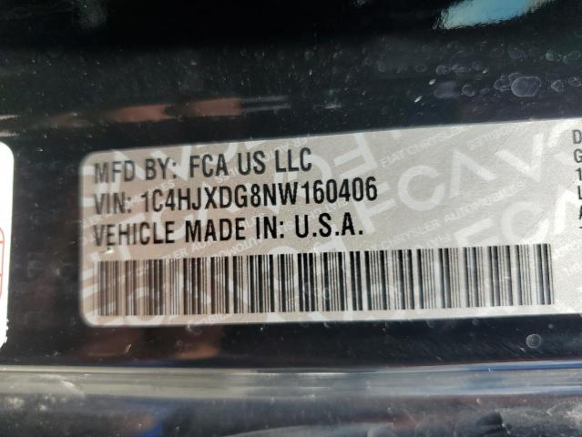 1C4HJXDG8NW160406 - 2022 JEEP WRANGLER U SPORT Սև լուսանկար 12