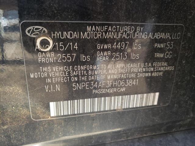 5NPE34AF3FH063841 - 2015 HYUNDAI SONATA SPORT BLACK photo 10