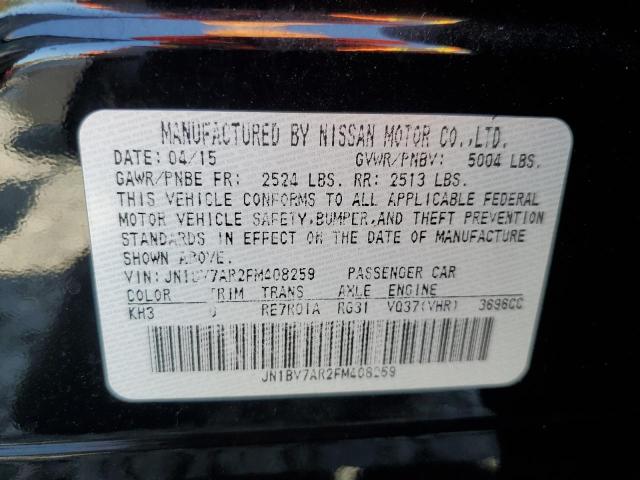 JN1BV7AR2FM408259 - 2015 INFINITI Q50 BASE Schwarz Foto 12