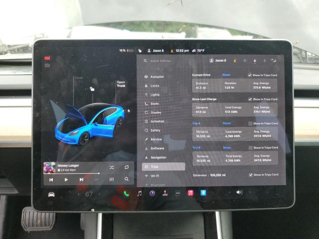 5YJ3E1EAXJF152621 - 2018 TESLA MODEL 3 შავი ფოტო 9