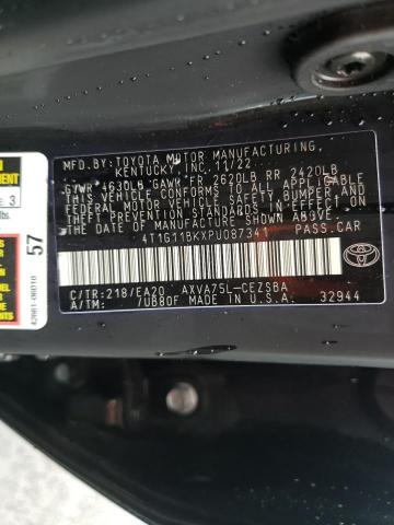 4T1G11BKXPU087341 - 2023 TOYOTA CAMRY SE NIGHT SHADE BLACK photo 12