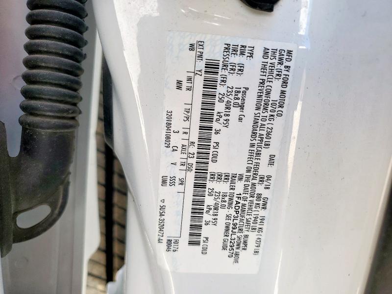 1FADP3L99JL329570 - 2018 FORD FOCUS ST Weiß Foto 13