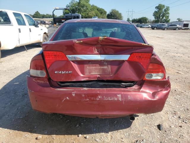 2HGFA15869H505322 - 2009 HONDA CIVIC EX MAROON photo 6