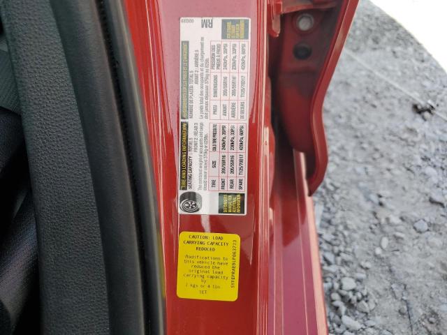 5YFEPRAE9LP063723 - 2020 TOYOTA COROLLA LE წითელი ფოტო 12