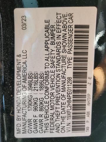 19XFL2H84PE011298 - 2023 HONDA CIVIC SPORT 黑色 照片 12