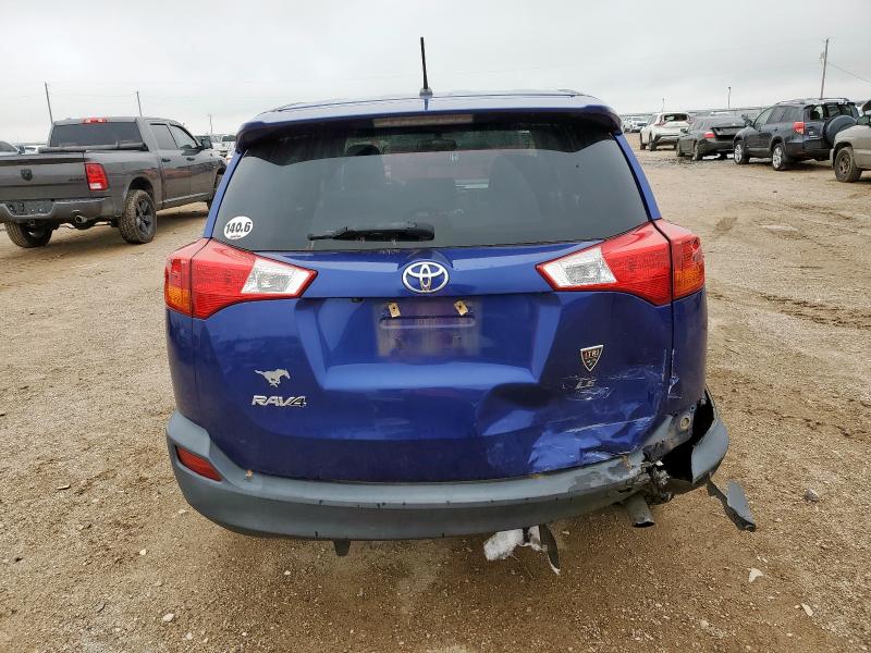 2T3ZFREV7FW156104 - 2015 TOYOTA RAV4 LE BLUE photo 6