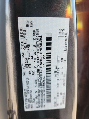 1FMCU9J9XHUD58354 - 2017 FORD ESCAPE TITANIUM GRAY photo 13