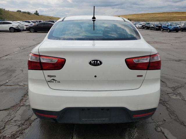 KNADM4A35D6256401 - 2013 KIA RIO LX WHITE photo 6