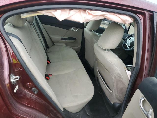 19XFB2F82DE098667 - 2013 HONDA CIVIC EX BURGUNDY photo 10