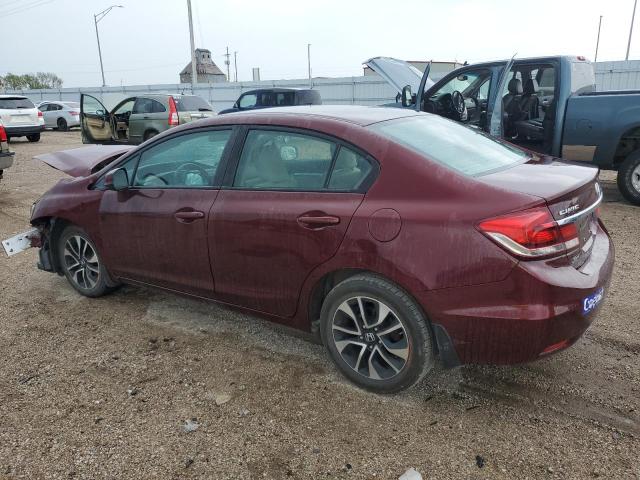 19XFB2F82DE098667 - 2013 HONDA CIVIC EX BURGUNDY photo 2