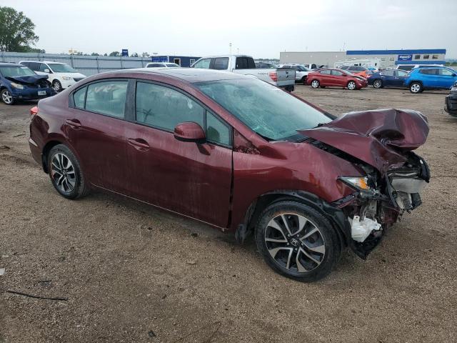 19XFB2F82DE098667 - 2013 HONDA CIVIC EX BURGUNDY photo 4