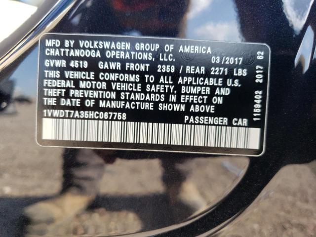 1VWDT7A35HC067758 - 2017 VOLKSWAGEN PASSAT R-LINE Qara foto 12