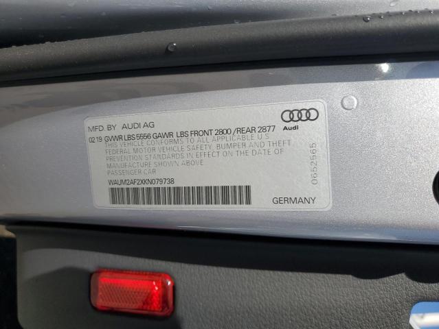 WAUM2AF2XKN079738 - 2019 AUDI A6 PRESTIGE ვერცხლისფერი ფოტო 13