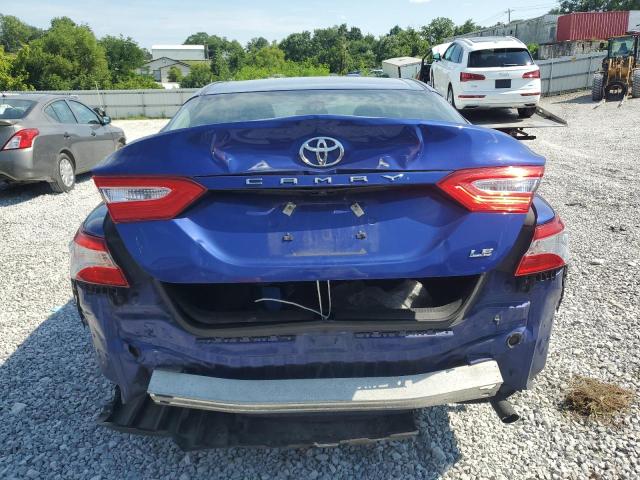 4T1B11HKXJU599108 - 2018 TOYOTA CAMRY L BLUE photo 6