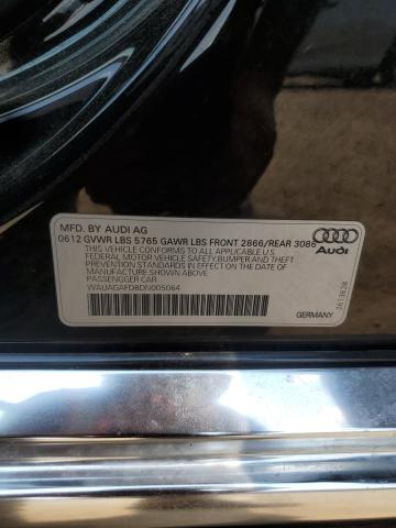 WAUAGAFD8DN005064 - 2013 AUDI A8 QUATTRO BLACK photo 13