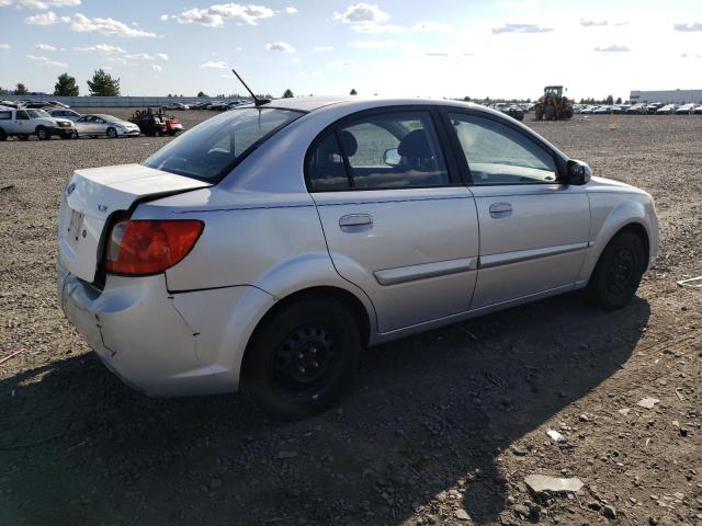 KNADH4A33A6680353 - 2010 KIA RIO LX SILVER photo 3