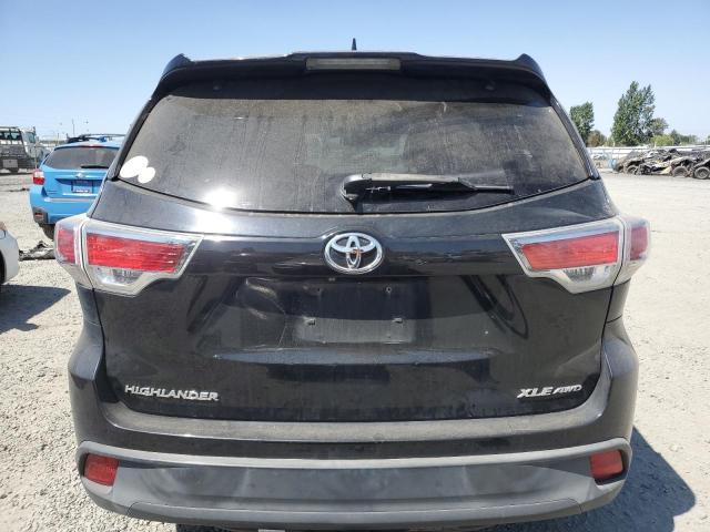 5TDJKRFHXES019787 - 2014 TOYOTA HIGHLANDER XLE BLACK photo 6