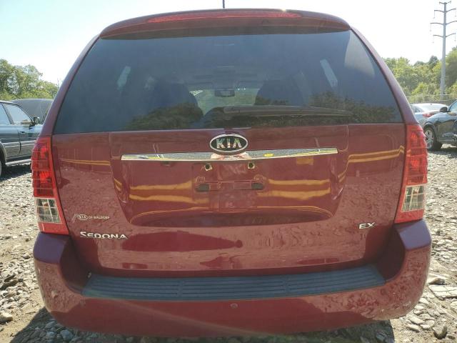 KNDMH4C72B6396121 - 2011 KIA SEDONA EX RED photo 6