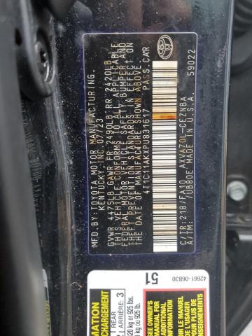 4T1C11AKXPU831617 - 2023 TOYOTA CAMRY LE BLACK photo 12