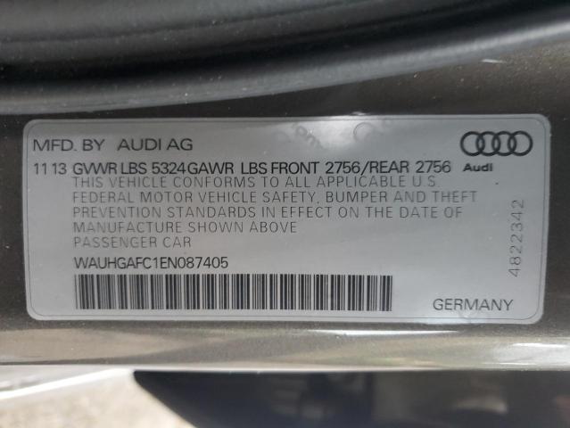 WAUHGAFC1EN087405 - 2014 AUDI A6 PRESTIGE თაფლისფერი ფოტო 12