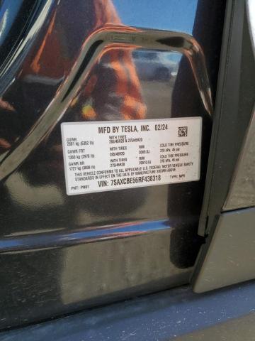 7SAXCBE56RF438318 - 2024 TESLA MODEL X GRAY photo 14