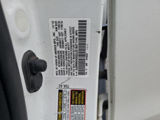 5J6RM4H55DL021847 - 2013 HONDA CR-V EX WHITE photo 12