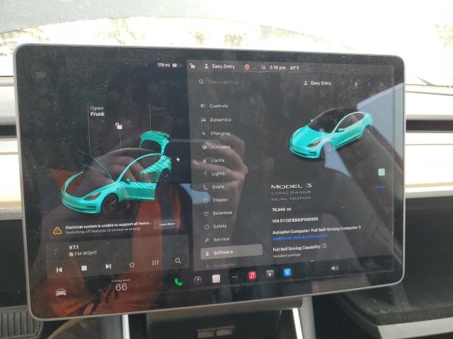 5YJ3E1EB8JF065955 - 2018 TESLA MODEL 3 Gris foto 9