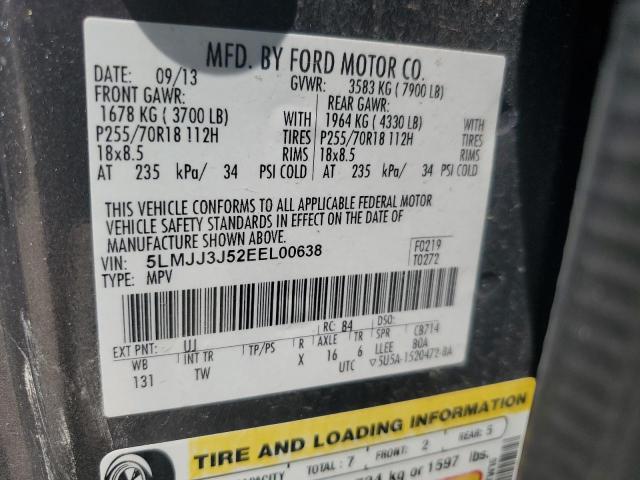 5LMJJ3J52EEL00638 - 2014 LINCOLN NAVIGATOR L GRAY photo 13