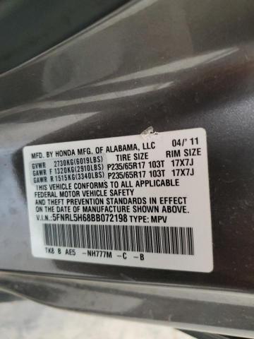 5FNRL5H68BB072198 - 2011 HONDA ODYSSEY EXL 灰色 照片 13