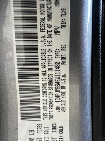 1C4PJMBS4EW111480 - 2014 JEEP CHEROKEE TRAILHAWK GRAY photo 10