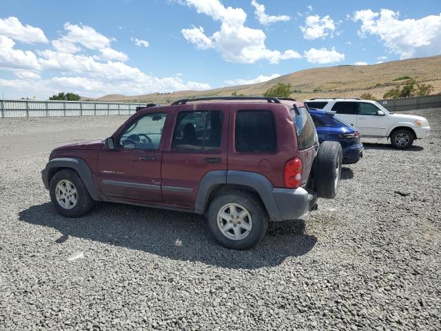 1J4GL48K92W320835 - 2002 JEEP LIBERTY SPORT برغندي صورة 2