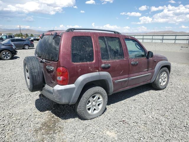 1J4GL48K92W320835 - 2002 JEEP LIBERTY SPORT برغندي صورة 3