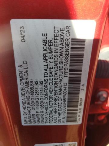 19UUB5F58PA004413 - 2023 ACURA TLX TECH A RED photo 13